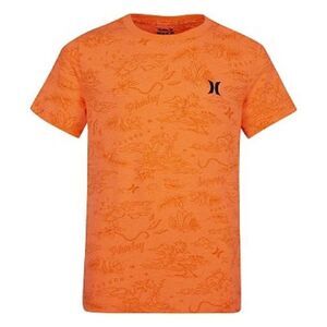 Hurley All Over Boy's Orange T-Shirt Size Large